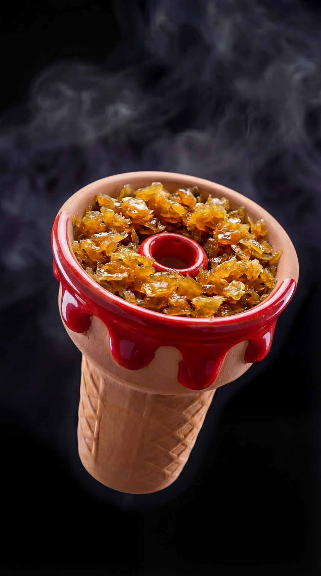 Strawberry ice cream hookah bowl