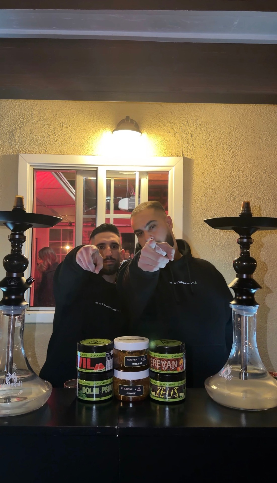 Element team members with signature tobacco flavors.