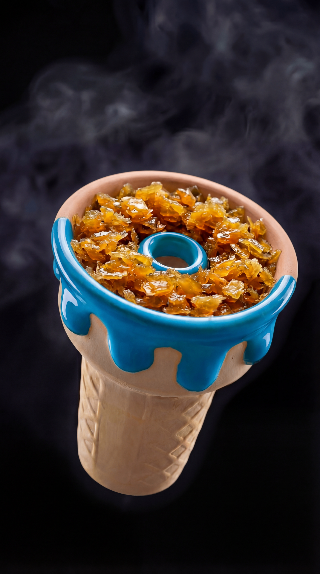 Blue Raspberry ice cream hookah bowl